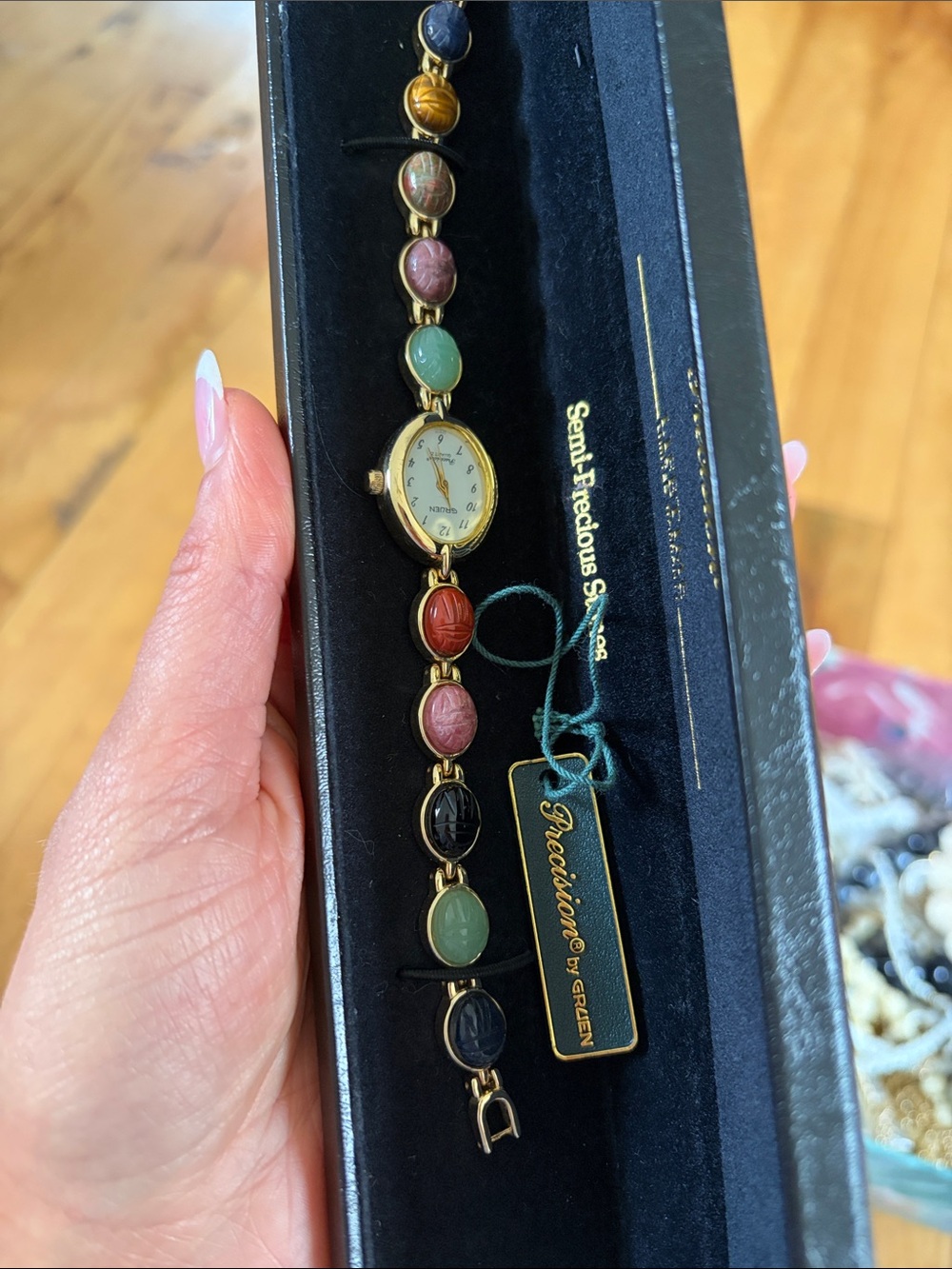 Gruen Precious Gemstone Multi-Color Bracelet Watch
